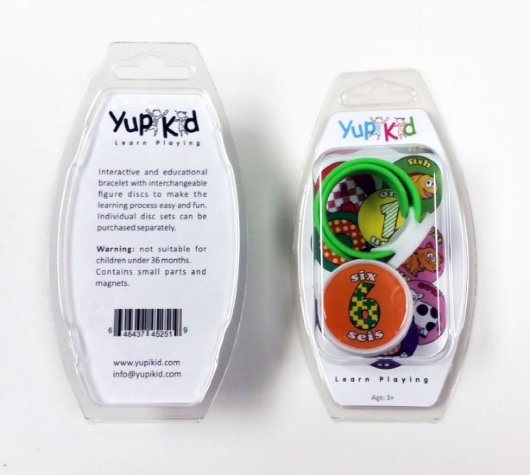 Silicone slap bracelet with magnet Yupi Kid and individual packaging